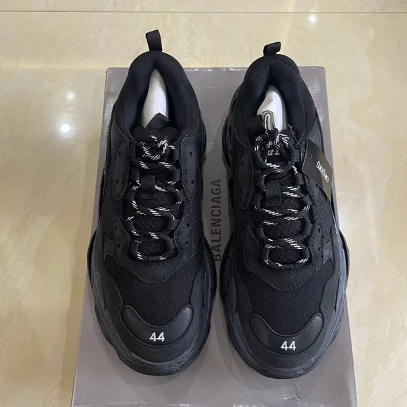 Balenciaga Triple S Black Shoes Size 11 US Balencuaga triple s size 44 mens, Split Black Grey, US 11 | eBay main image 4